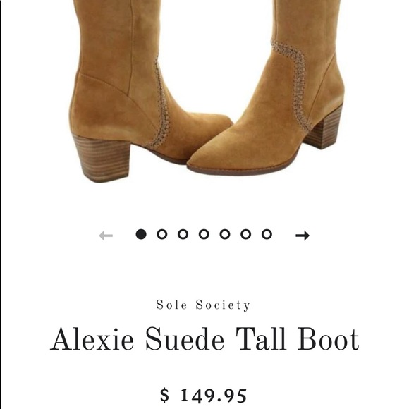 Sole Society Alexis tall boot in walnut colored - leather - Picture 2 of 14